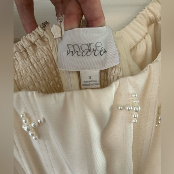 Mare Mare by Anthropologie Ivory Pearl Mini Dress - Picture 4 of 4